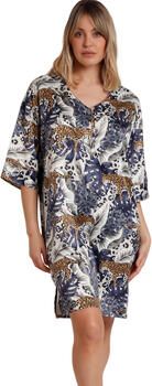 Admas Pyjama's nachthemden Luxury Leopard Nachthemd met halflange mouwen