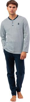 Admas Pyjama's nachthemden Pyjama broek polo lange mouwen Society