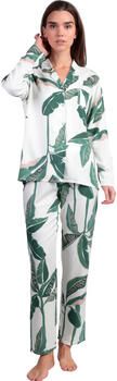 Admas Pyjama's nachthemden Pyjama broek shirt lange mouwen Luxury Leaves