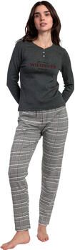 Admas Pyjama's nachthemden Pyjama broek top lange mouwen Houndstooth
