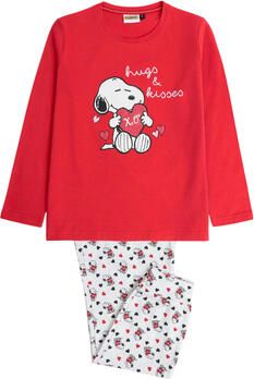 Admas Pyjama's nachthemden Pyjama broek top lange mouwen Peanuts In My Heart