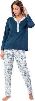 Admas Pyjama's nachthemden Pyjama broek top lange mouwen Toile De Jouy
