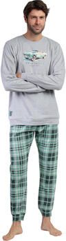 Admas Pyjama's nachthemden Pyjama broek top lange mouwen Vintage Car Lois