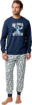 Admas Pyjama's nachthemden Pyjama fluwelen broek top lange mouwen Aloha Stitch Disney