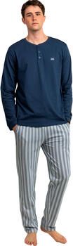 Admas Pyjama's nachthemden Pyjama met broek en polo lange mouwen Best Ever