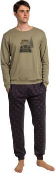 Admas Pyjama's nachthemden Pyjama met broek en top lange mouwen Camp Car