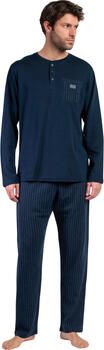 Admas Pyjama's nachthemden Pyjamabroek polo lange mouwen Stripes Antonio Miro