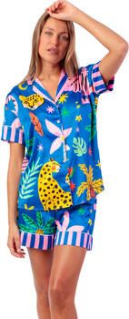 Admas Pyjama's nachthemden Pyjamashort shirt Luxe Sauvage