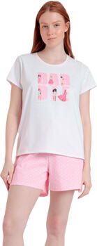 Admas Pyjama's nachthemden Pyjamashort t-shirt She Just Shines Barbie