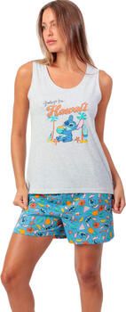 Admas Pyjama's nachthemden Pyjamashort tanktop Stitch Beach Disney