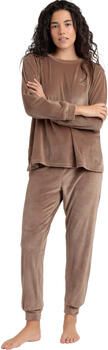 Admas Setjes Fluwelen pyjama broek top lange mouwen Relax Home