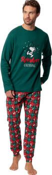 Admas Setjes Pyjama broek top lange mouwen Reindeer Crossing Peanuts