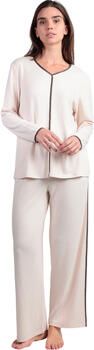 Admas Setjes Pyjama broek top lange mouwen V hals Elegant Op Home