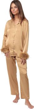 Admas Setjes Satijnen pyjamashirt en afneembare verenbroek Plumas Marabu