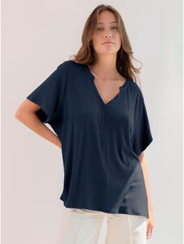 Admas T-shirt Korte Mouw Blouse met korte mouwen