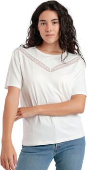 Admas T-shirt Korte Mouw T-shirt met slipe mouwen CHEST LACE