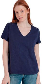 Admas T-shirt Korte Mouw T-shirt met slipe mouwen en verfraaide achterkant GUIPUR