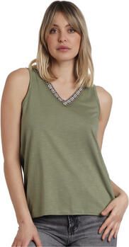 Admas T-shirt Korte Mouw Tanktop met V-hals