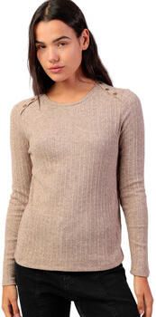 Admas T-Shirt Lange Mouw Top met lange mouwen Botones Melange