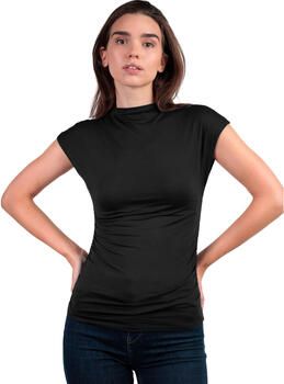 Admas T-shirt met slipe mouwen en opstaande kraag Frunces