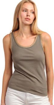 Admas Top Tanktop Canale Hilo Contraste