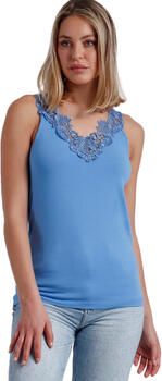 Admas T-shirt Korte Mouw T-shirt avec encolure guipure femme