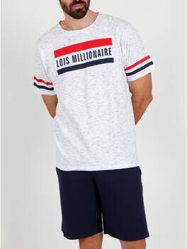 Admas Pyjama's nachthemden Pyjamashort t-shirt Millionnaire Lois wit