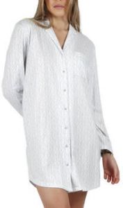 Admas Pyjama's nachthemden Nachthemd met lange mouwen Logo Soft