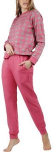 Admas Pyjama's nachthemden Pyjama binnenkleding strakke broek lange mouwen top Vichy