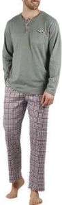 Admas Pyjama's nachthemden Pyjama broek en top Greenish