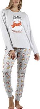 Admas Pyjama's nachthemden Pyjama broek en top Hello Winter