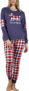 Admas Pyjama's nachthemden Pyjama broek en top Loulou Winter