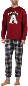 Admas Pyjama's nachthemden Pyjama broek en top Mickey Check Disney