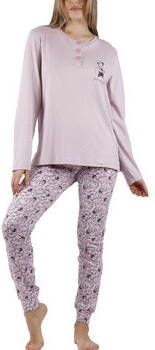 Admas Pyjama's nachthemden Pyjama broek en top Minnie Fleur Disney