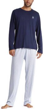 Admas Pyjama's nachthemden Pyjama broek top lange mouwen Stripes And Dots