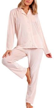 Admas Pyjama's nachthemden Pyjama fluwelen outfit broek shirt Elegant Stripes