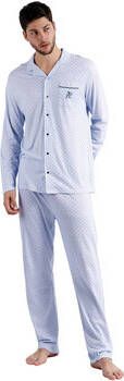 Admas Pyjama's nachthemden Pyjama loungewear broek en shirt Stripes And Dots