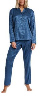 Admas Pyjama's nachthemden Pyjama loungewear broek shirt Satin Leopard