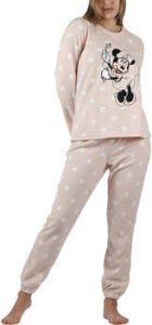 Admas Pyjama's nachthemden Pyjama microfleece broek en top Minnie Bubble Gum Disney