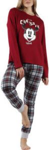 Admas Pyjama's nachthemden Pyjama outfit broek top lange mouwen Minnie Check Disney