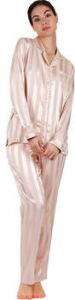 Admas Pyjama's nachthemden Pyjama shirt en broek Satin Stripes