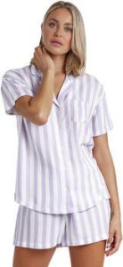 Admas Pyjama's nachthemden Pyjama shirt korte broek Classic Stripes