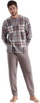 Admas Pyjama's nachthemden Pyjamabroek en top met lange mouwen Tartan