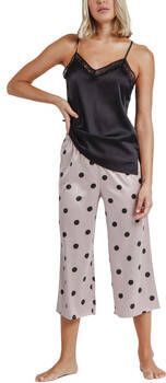 Admas Pyjama's nachthemden Pyjama's loungewear palazzo broek camisole Elegant Dots