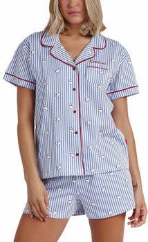 Admas Pyjama's nachthemden Pyjamashort shirt LouLou Summer