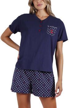 Admas Pyjama's nachthemden Pyjamashort t-shirt La Vie Est Belle