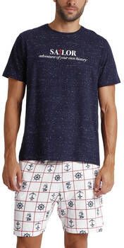 Admas Pyjama's nachthemden Pyjamashort t-shirt Sailor