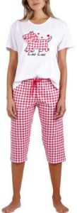 Admas Pyjama's nachthemden Pyjamabroek t-shirt LouLou Lovely