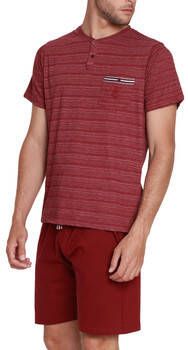 Admas Pyjama's nachthemden Pyjamashort t-shirt Light Stripes
