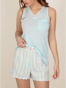 Admas Pyjama's nachthemden Pyjamashort tanktop Classic Stripes